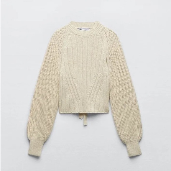 NWT- ZARA KNIT CUT OUT SWEATER - Picture 3 of 4